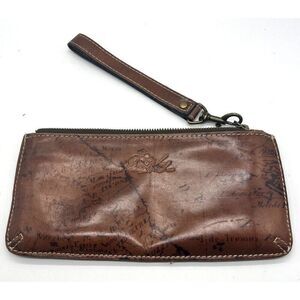 Patricia Nash St.‎ Corce Wristlet Rust Riot Big Map Print